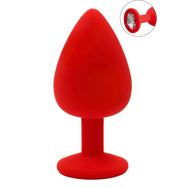 Plug rouge bijou cristal Large CHERRY 